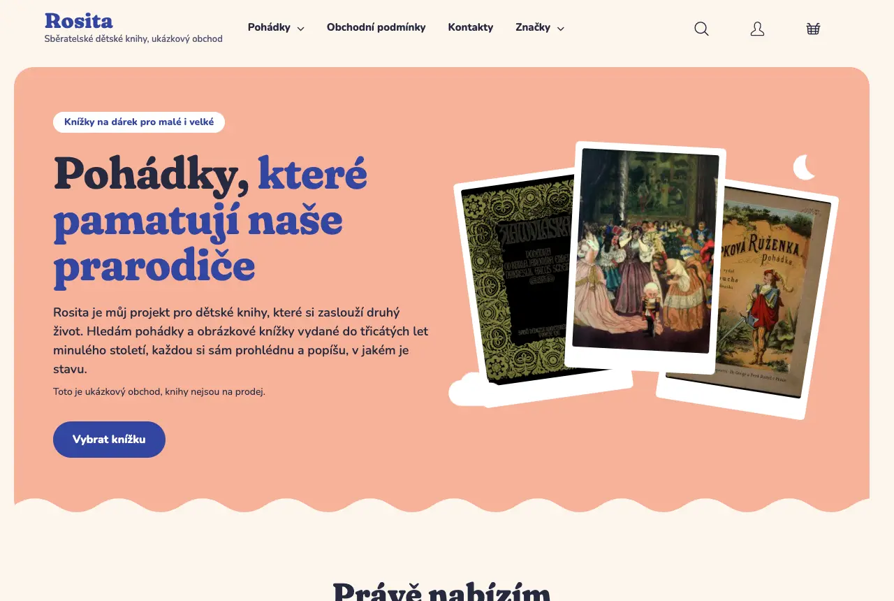 Ukázkový e-shop na Shoptetu po úpravě vzhledu